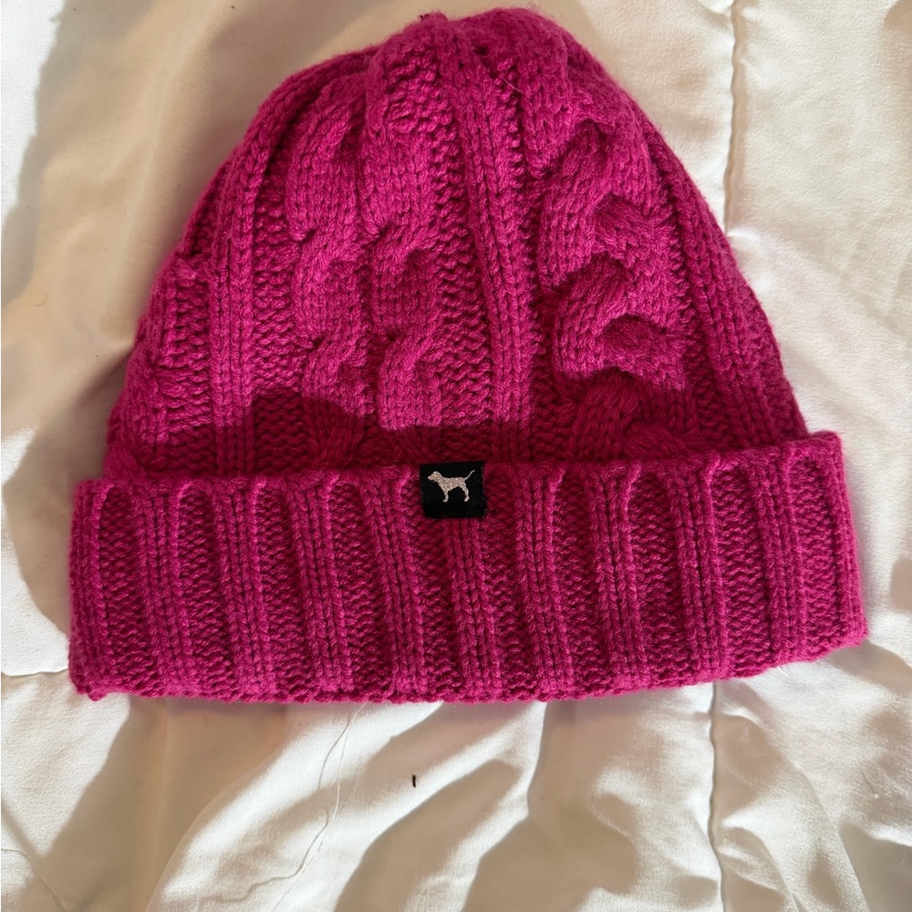 Victoria's Secret Pink Cable Knit Beanie